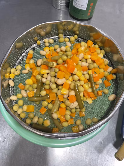 Mélange de légumes en conserve de nouvelle saison en saumure Haricots verts Carottes Maïs